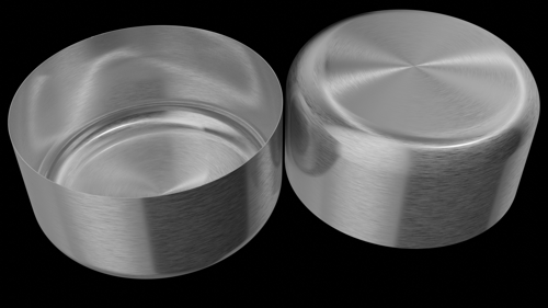 Cylindrical Brushed Metal preview image